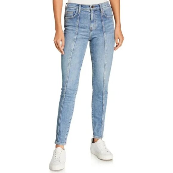 Current Elliott High Waist Seamed Ankle Skinny Stiletto Jean Medium Wash Size 27 - Picture 1 of 10